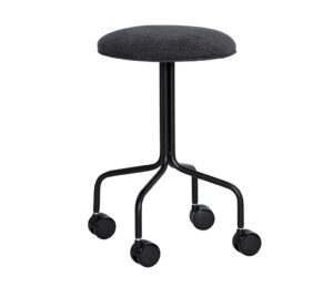 Černá kovová stolička Hübsch Beatha 53 cm Hübsch