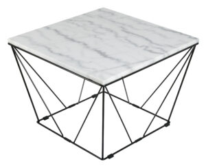 Bílý mramorový konferenční stolek RGE Cube 65x65 cm RGE