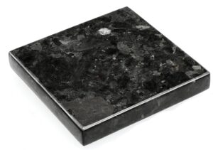 Černý kamenný servírovací podnos RGE Décor 15x15 cm RGE