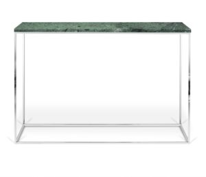 Porto Deco Zelený mramorový toaletní stolek Baronet 120x40 cm se stříbrnou podnoží Porto Deco