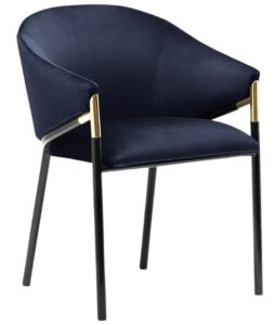 Concept design Tmavě modrá sametová jídelní židle Francis Concept design