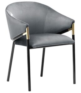 Concept design Šedá sametová jídelní židle Francis Concept design