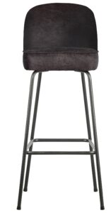 Hoorns Černá koženková barová židle Tergi 103 cm Hoorns