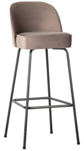 Hoorns Nugátově hnědá sametová barová židle Tergi 103 cm Hoorns