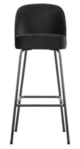 Hoorns Černá sametová barová židle Tergi 103 cm Hoorns