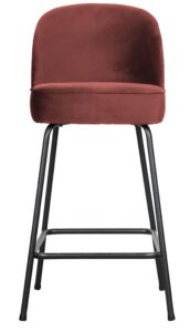 Hoorns Kaštanově hnědá sametová barová židle Tergi 89 cm Hoorns