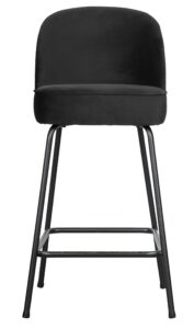 Hoorns Černá sametová barová židle Tergi 89 cm Hoorns