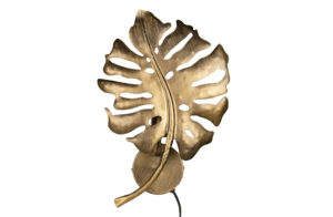 Hoorns Mosazné kovové nástěnné svítidlo Leaves Hoorns