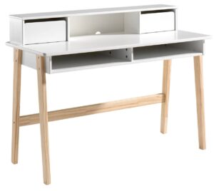 Bílý dřevěný psací stůl Vipack Kiddy 60 x 110 cm Vipack