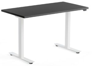 Černý výškově nastavitelný pracovní stůl FormWood Barry 120 x 60 cm FormWood
