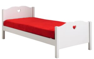 Bílá dřevěná dětská postel Vipack Amori 90 x 200 cm Vipack