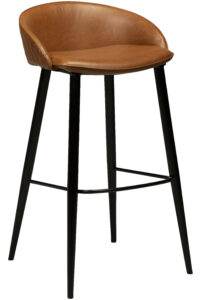 DAN-FORM Světle hnědá koženková barová židle DanForm Dual 76 cm DAN-FORM