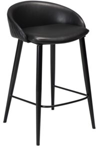 DAN-FORM Černá koženková barová židle DanForm Dual 66 cm DAN-FORM