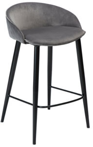 DAN-FORM Šedá sametová barová židle DanForm Dual 66 cm DAN-FORM