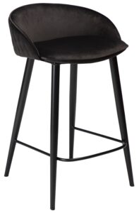 DAN-FORM Černá sametová barová židle DanForm Dual 66 cm DAN-FORM