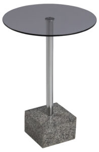 SCANDI Černý skleněný odkládací stolek Hjalmar 35 cm SCANDI