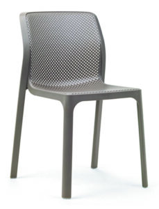 SitBe Hnědo šedá plastová zahradní židle Loft II. SitBe