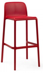 SitBe Červená plastová barová židle Loft SitBe