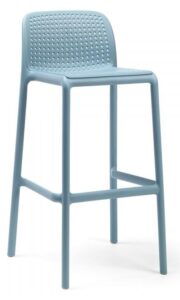 SitBe Světle modrá plastová barová židle Loft SitBe