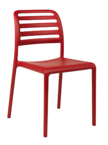 SitBe Červená plastová zahradní židle Beno SitBe