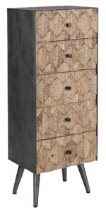 Černá dřevěná komoda Bizzotto Kendric 45 x 35 cm Bizzotto