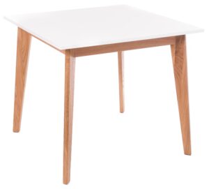 Bílý dřevěný jídelní stůl FormWood Thia 85 x 85 cm FormWood