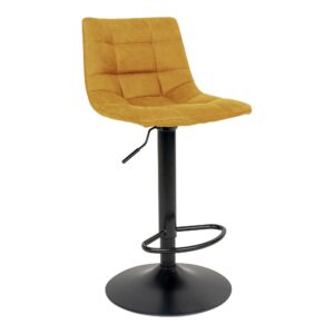 Nordic Living Žlutá látková barová židle Nellie 63-83 cm Nordic Living