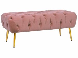 Růžová sametová lavice Bizzotto Giacinta 103 cm Bizzotto