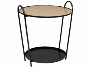 Černý kovový kulatý konferenční stolek Bizzotto Everitt 57 cm Bizzotto