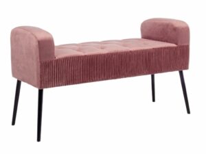 Růžová sametová lavice Bizzotto Odilon 104 cm Bizzotto