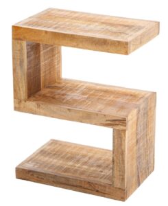 Moebel Living Přírodní masivní dřevěný odkládací stolek Julian 40 x 60 cm Moebel Living