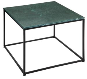 Moebel Living Zelený mramorový konferenční stolek Giraco 50 x 50 cm Moebel Living