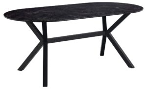 SCANDI Černý keramický jídelní stůl Lestrad 180 x 90 cm SCANDI