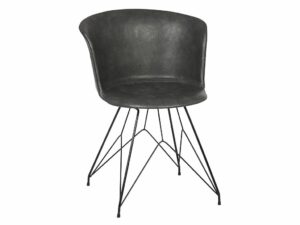 Černá koženková jídelní židle Bizzotto Loft Bizzotto