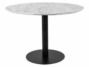 Nordic Living Černý mramorový kulatý jídelní stůl Ascona 110 cm Nordic Living