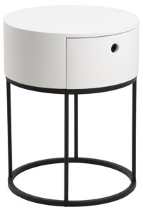 SCANDI Bílý dřevěný noční stolek Pulo 40 cm SCANDI