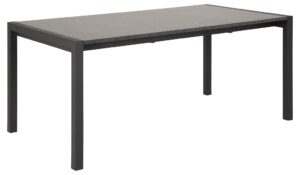 SCANDI Černý rozkládací jídelní stůl Bing 170 - 250 x 90 cm imitace mramoru SCANDI