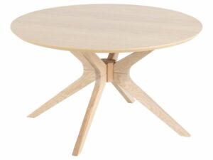 SCANDI Přírodní dřevěný kulatý konferenční stolek Luella SCANDI