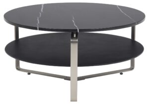 SCANDI Černý mramorový konferenční stolek Nuova 90 cm SCANDI