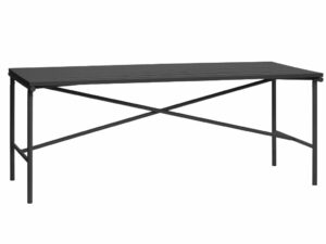 Černý kovový jídelní stůl Hübsch Kiyan 191 x 92 cm Hübsch