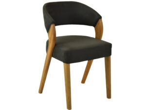 Woody Černohnědá koženková jídelní židle Thorin Woody