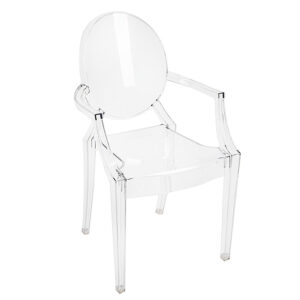 Culty Transparentní designová židle Ghost s područkami Culty