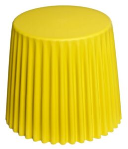 Culty Žlutý plastový odkládací stolek Cork 38 cm Culty