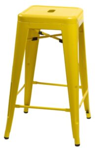 Culty Žlutá kovová barová židle Tolix 66 cm Culty
