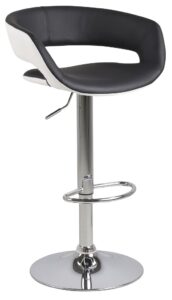 SCANDI Černá koženková otočná barová židle Garry SCANDI