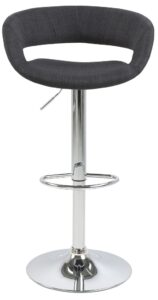 SCANDI Antracitově šedá látková barová židle Garry 104 cm SCANDI