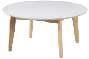 SCANDI Bílý dubový konferenční stolek Alvin 90 cm SCANDI