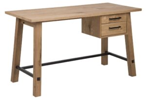 SCANDI Přírodní dubový pracovní stůl Kiruna 130 cm SCANDI