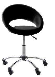 SCANDI Černá koženková kancelářská židle Sunny SCANDI