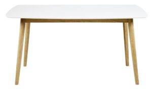SCANDI Bílý dubový jídelní stůl Nagy 150 cm SCANDI